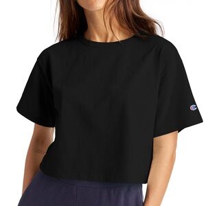 EUC Champion black cropped tee size Medium